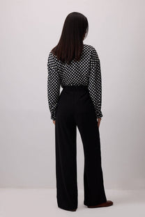 Pantaloni a coste con vita elastica