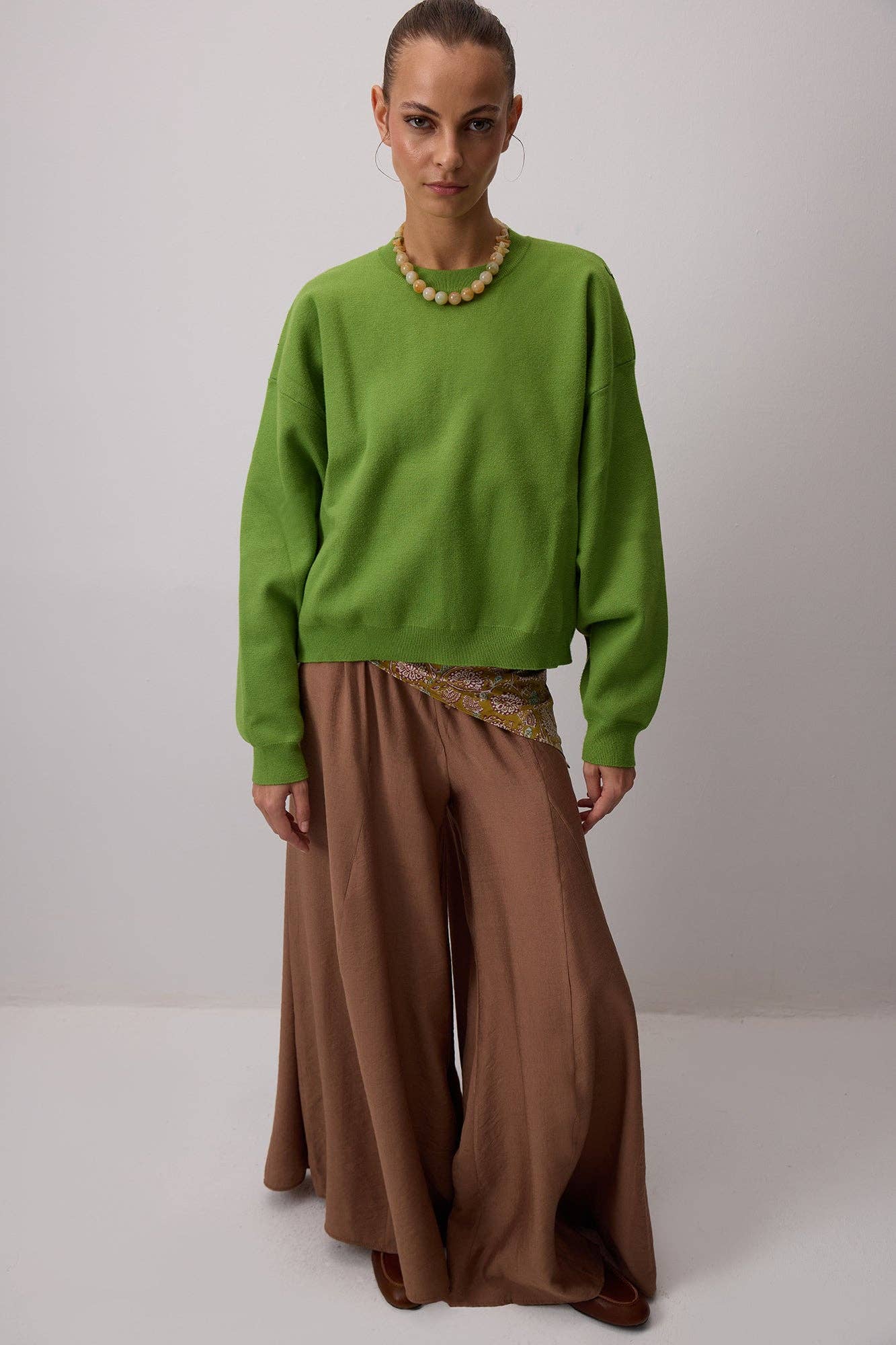 Pantaloni con Gonna Integrata a Vita Elasticizzata