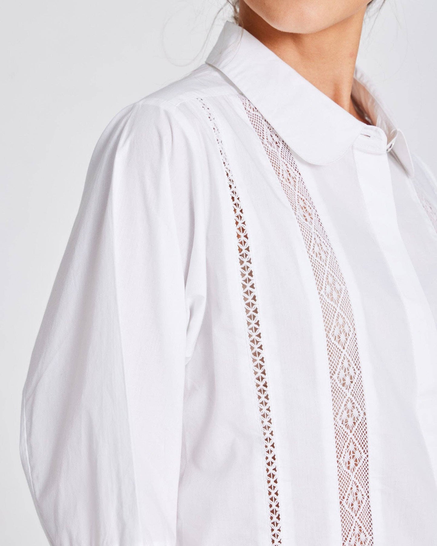 Camicia Hanne in popeline di cotone bianco