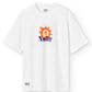 T-shirt Sunrise in cotone biologico con stampa logo