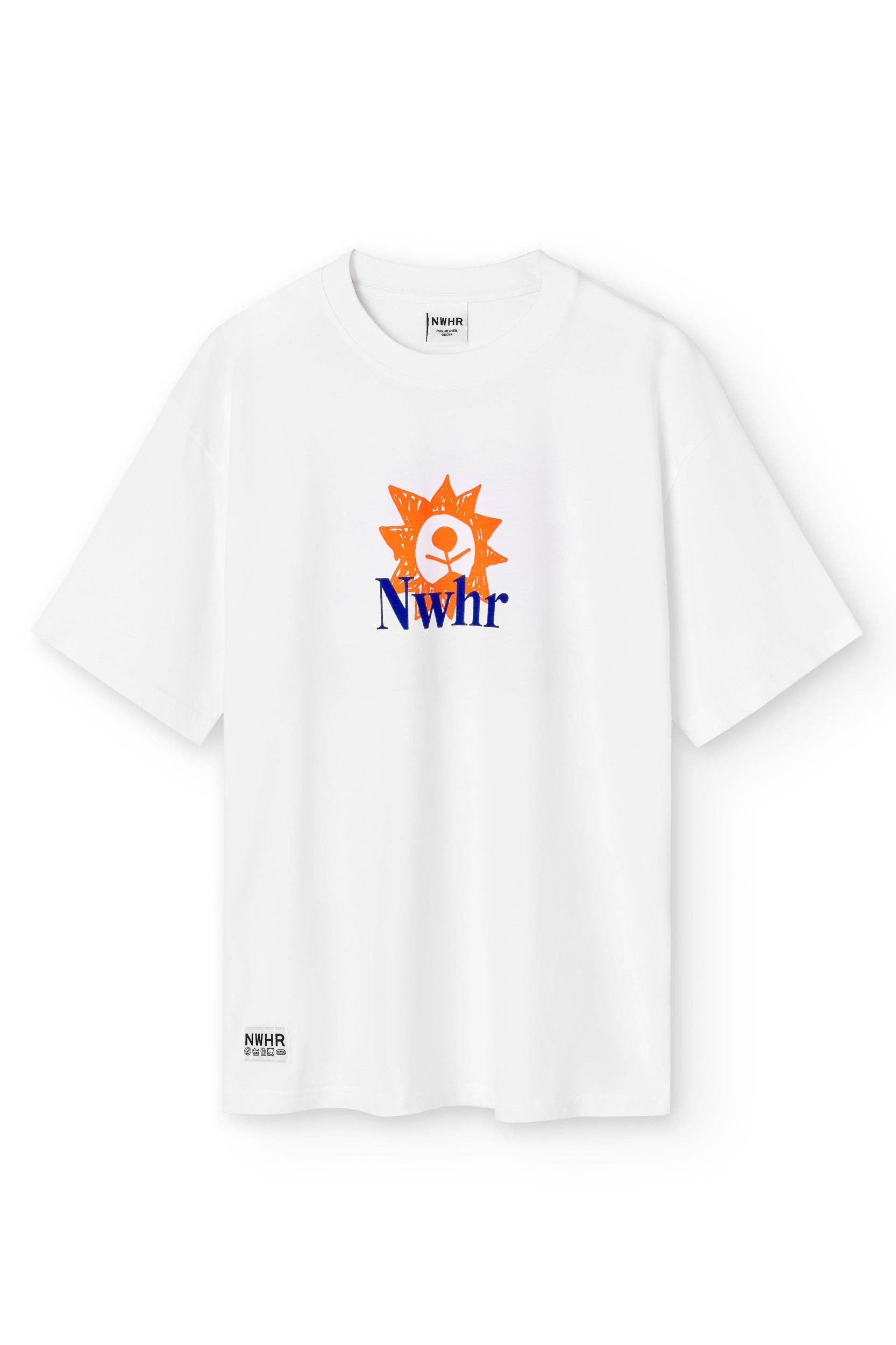 T-shirt Sunrise in cotone biologico con stampa logo