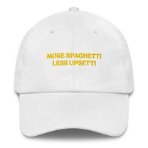 Cappellino da baseball ricamato “More Spaghetti Less Upsetti”