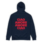 Felpa con cappuccio organica “Ciao Amore”