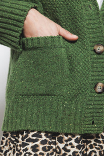 Cardigan in maglia con scollo a V