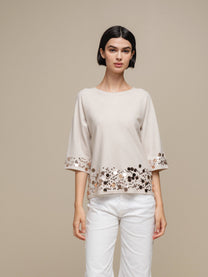 Maglia donna morbida con paillettes