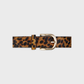 Cintura donna in pelle leopardata