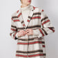 Blazer a quadri con bottoni dorati in misto cotone
