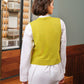 Gilet elegante in maglia con bottoni gioiello