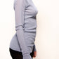 Maglia a coste glitter girocollo