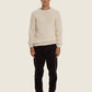Maglione in maglia bianco neve in cotone organico