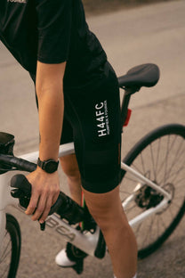 Pantaloncini da ciclismo neri con bretelle