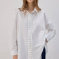 Camicia oversize con lacci frontali