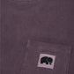 T-shirt Garza viola tramonto tinta a pigmento