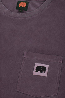 T-shirt Garza viola tramonto tinta a pigmento