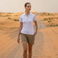 Polo bianca donna antimacchia in piqué