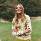 Cardigan Felce Beige Stampato