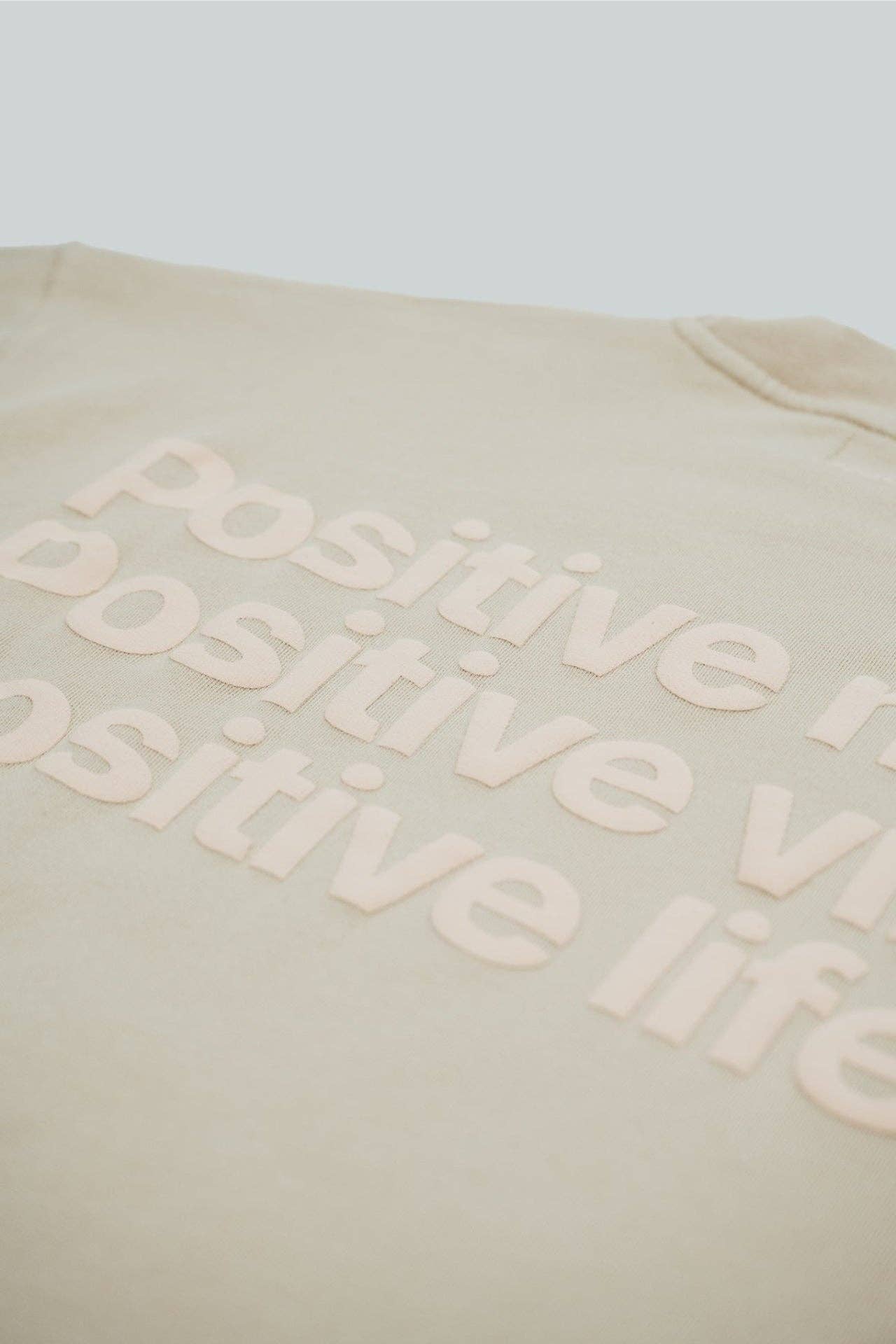 Felpa oversize Positive Mind beige