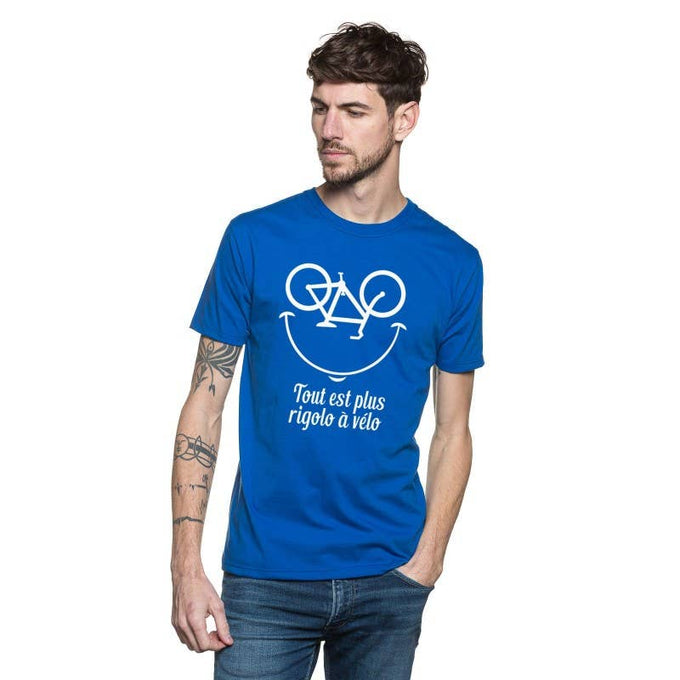 T-shirt uomo con stampa bici in cotone