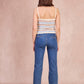 Top crochet NINON in cotone a righe