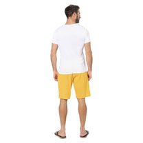 Pantaloncini estivi in cotone gialli con coulisse