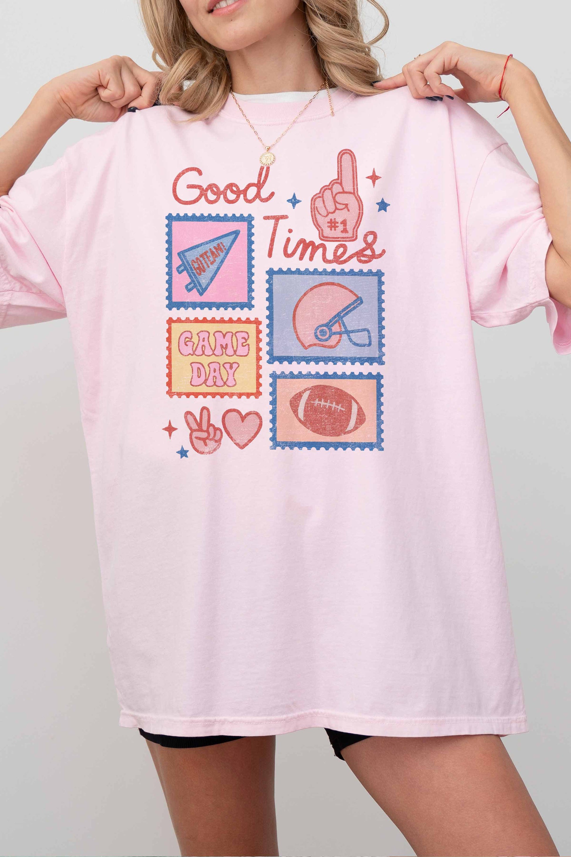T-shirt oversize grafica Game Day