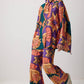Completo camicia e pantaloni a fantasia multicolor