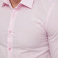 Camicia slim fit rosa da uomo