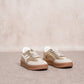 Sneakers donna metallizzate oro con suola in gomma