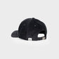Cappellino in velluto nero con logo ricamato