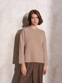 Maglia in maglia boxy con bottoni laterali