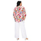 Camicetta estiva boho in cotone con stampa floreale