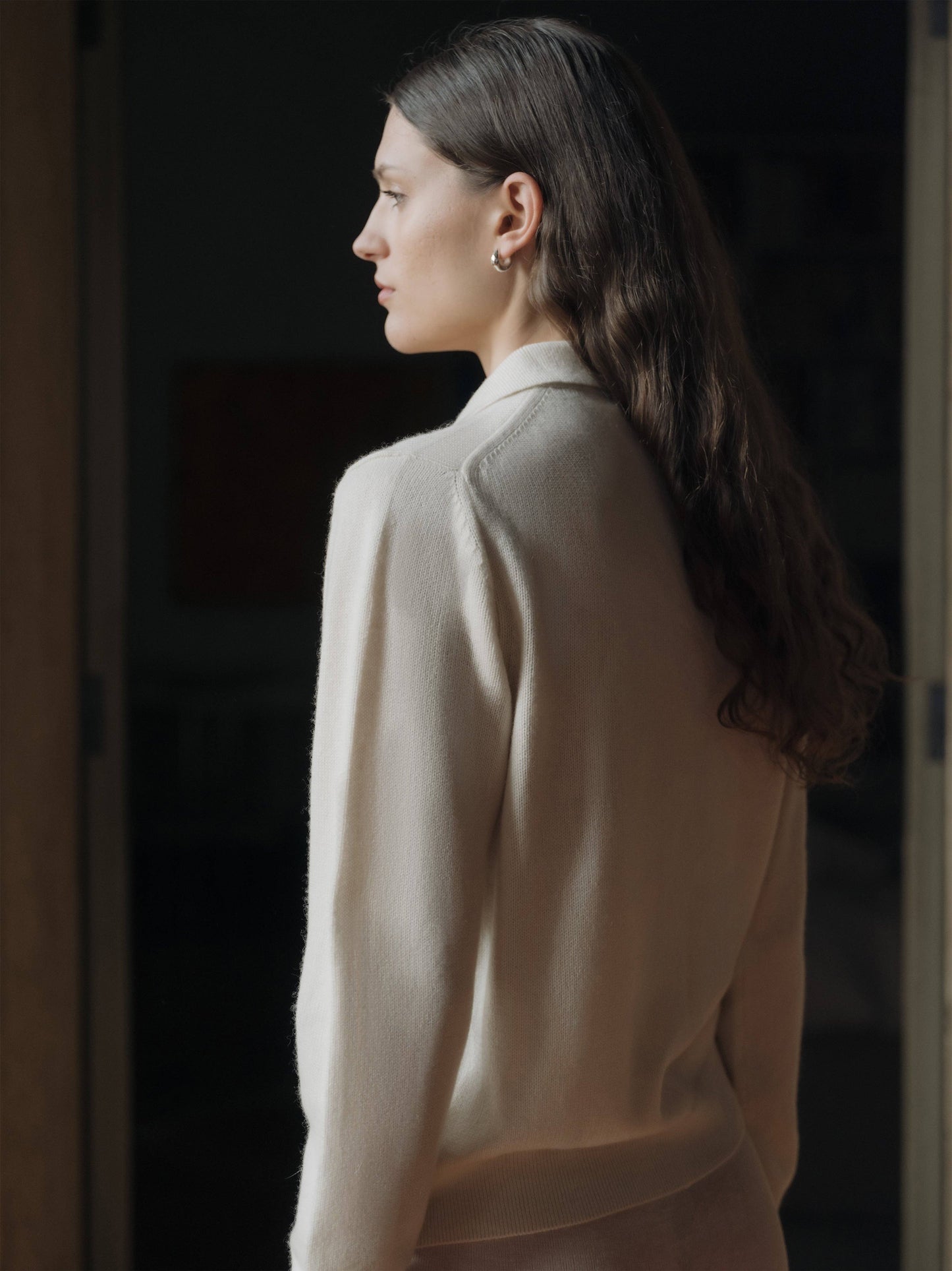 Maglione polo in puro cashmere
