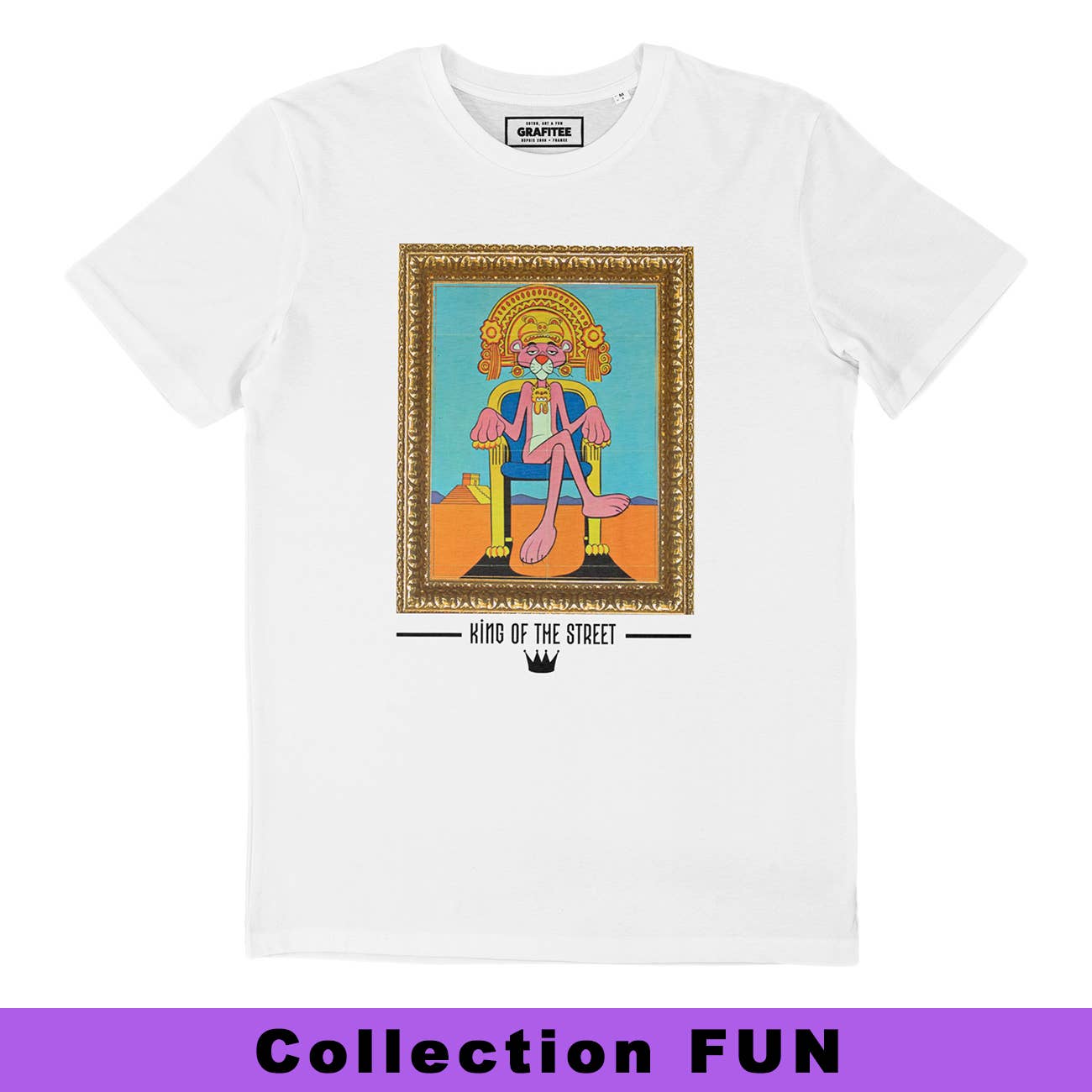 T-shirt King of the Street con stampa pantera rosa