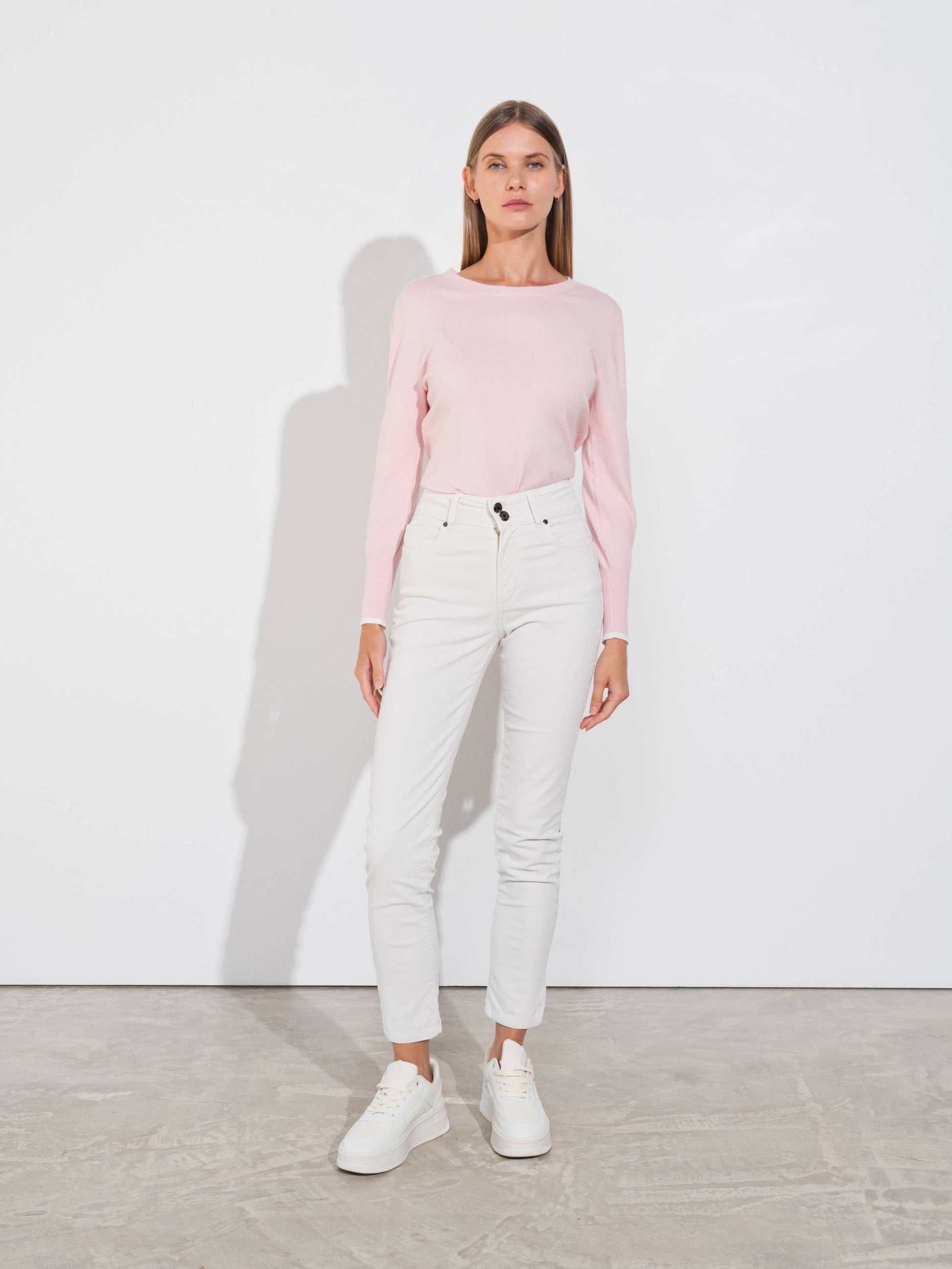 Pantaloni slim in cotone elasticizzato