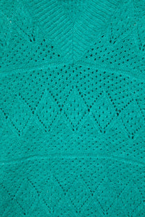 Maglione a maglia strutturata con scollo a V