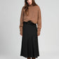Maglione dolcevita cocooning marrone glacé