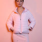 Giacca imbottita con cappuccio in nylon da donna