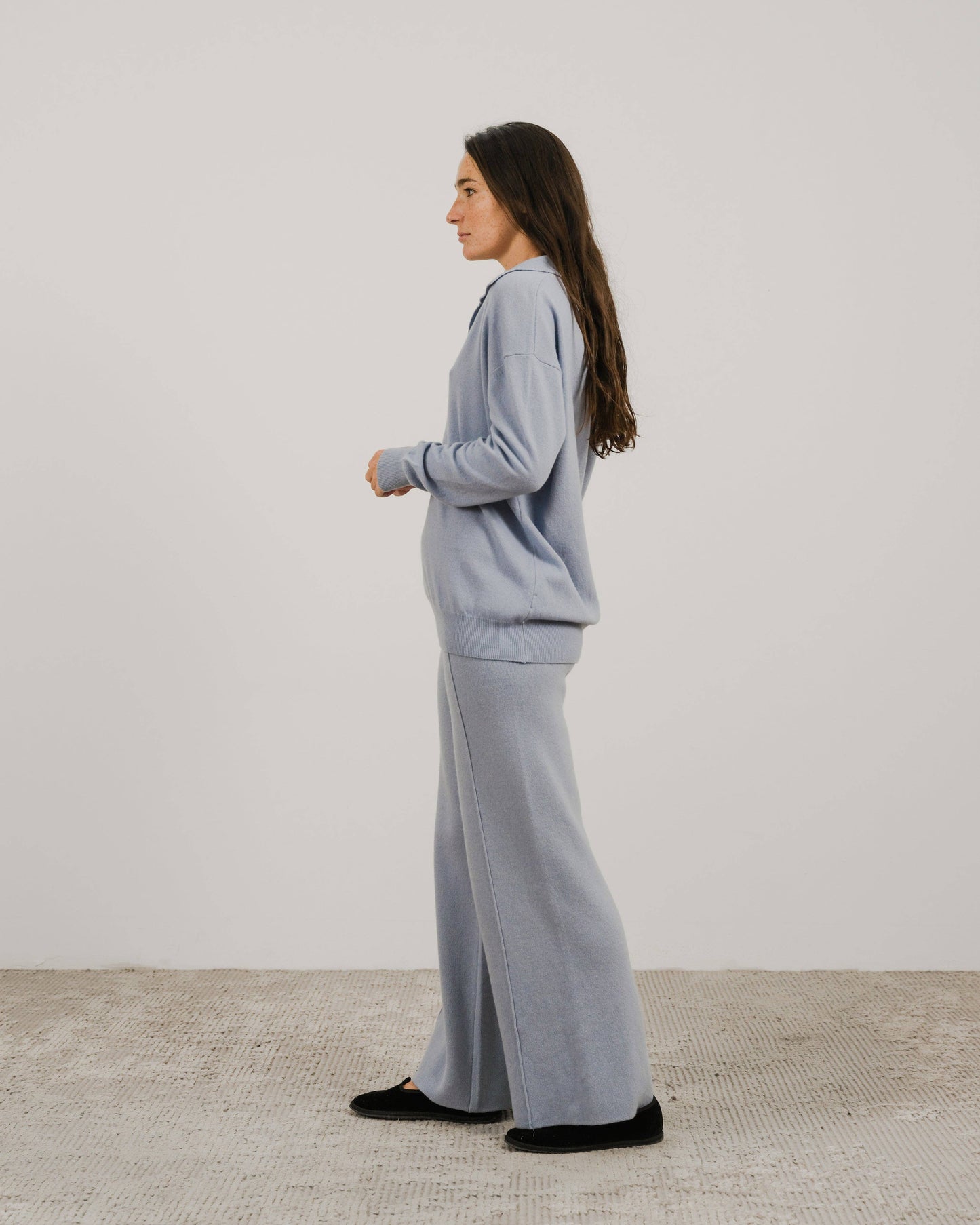 Polo in misto cashmere da donna