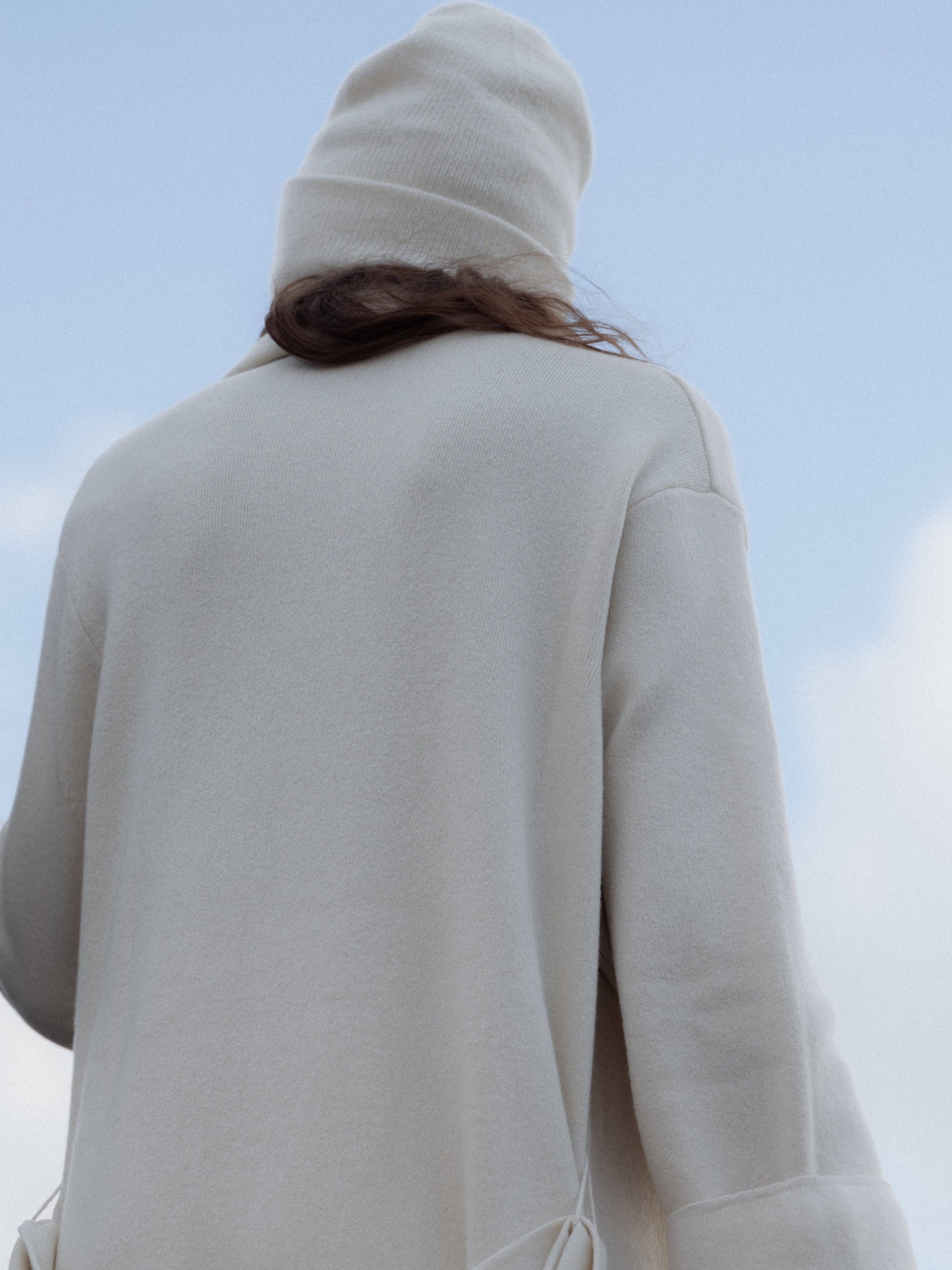 Berretto a maglia doppia in misto cashmere