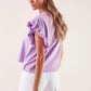T-shirt We Are Instantes con maniche a volant
