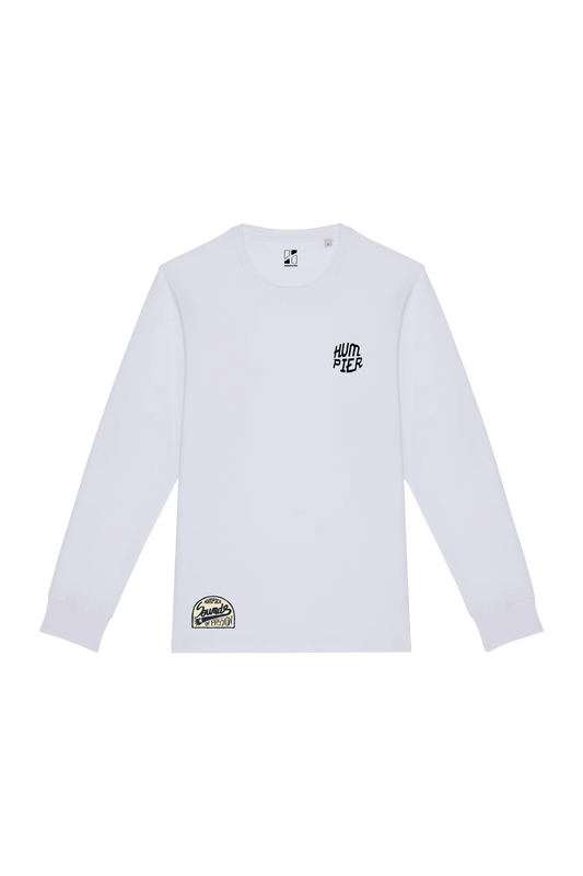 T-shirt vintage a manica lunga in cotone organico