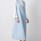 Abito midi in tweed senza maniche azzurro
