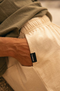 Shorts in cotone biologico con patch