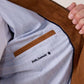Giacca Mac in pelle scamosciata color caramello