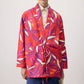 Cappotto fantasia con nodo frontale