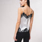 Top fluido con pizzo e scollo a V