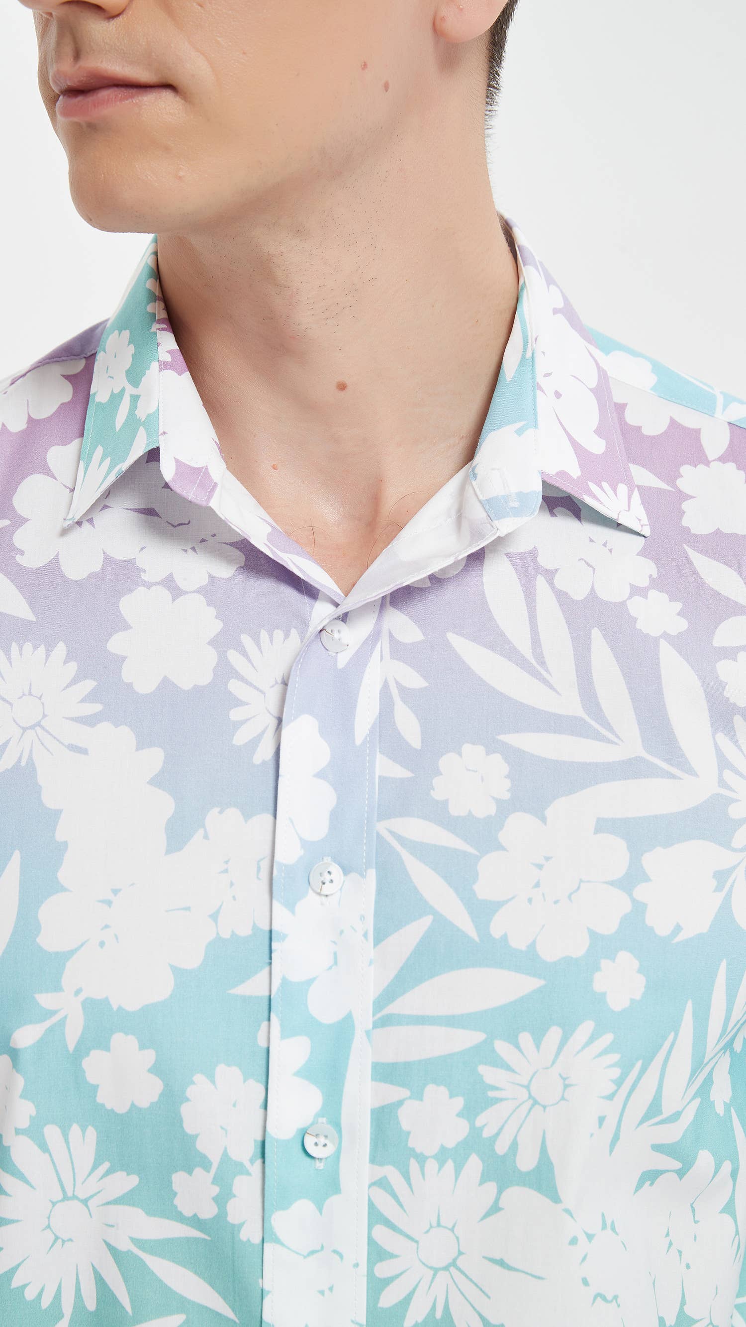Camicia premium a stampa floreale digitale