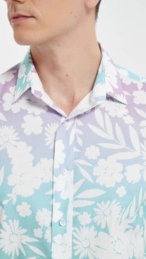 Camicia premium a stampa floreale digitale