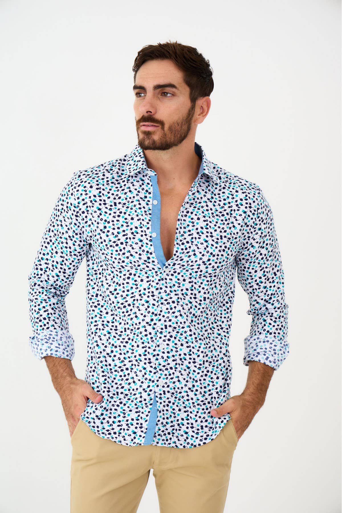 Camicia slim con stampa grafica