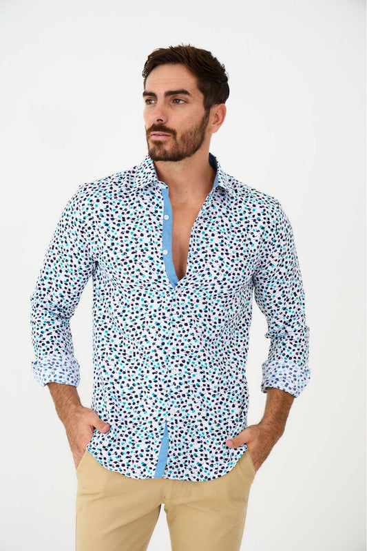 Camicia slim con stampa grafica